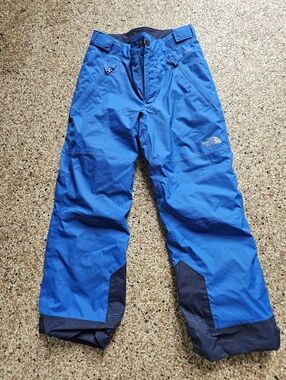 The North Face Boy's EZ GROW Dry Vent Royal Blue Ski Pants Size S